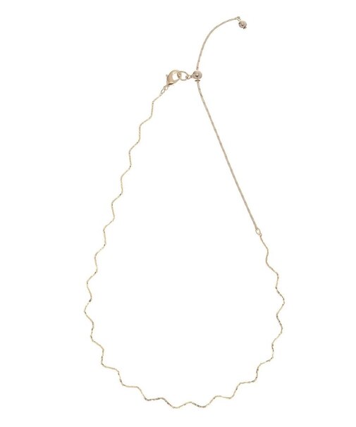 メタルカーブチェーンチョーカーネックレス