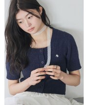 【POLO BCSコラボ】ブークレヤーンハーフスリーブコンパクトニットカーディガン