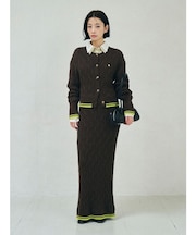 【POLO BCSコラボ】コットンケーブルニットカーディガンスカートセットアップ