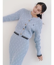 【POLO BCSコラボ】コットンケーブルニットカーディガンスカートセットアップ