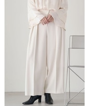 アシメデザインベルトタックパンツ