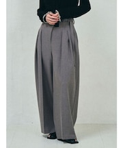 アシメデザインベルトタックパンツ