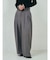 アシメデザインベルトタックパンツ