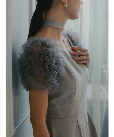 【ソンイさんコラボ】LADYチュールショルダーパンツドレス