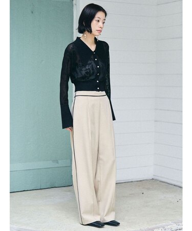 バイカラーパイピングパンツ