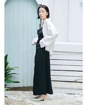 ハンマーサテンラペルキャミワンピース