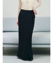 デザインポケットラップカットスカート