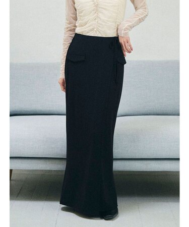 デザインポケットラップカットスカート