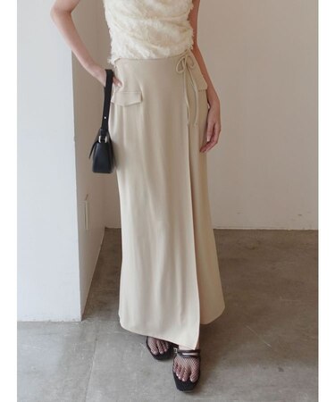 デザインポケットラップカットスカート