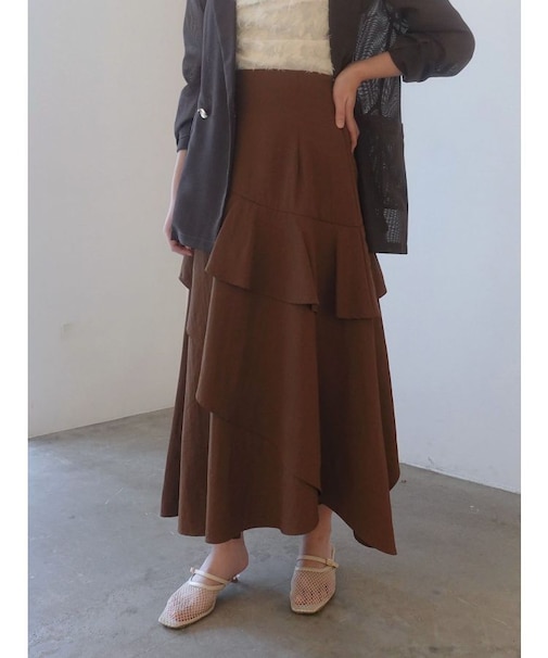 フレアティアードスカート
