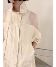 コントラストハイネックブルゾン