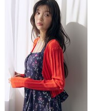 コットンアイレットニットカーディガン