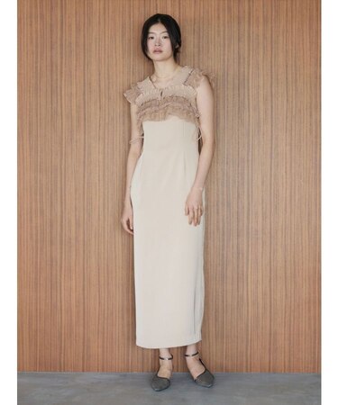 LADYミックステクスチャーボレロキャミワンピース