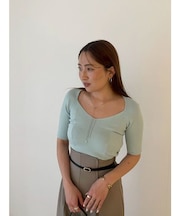 【UVカット】ラリエットニットプルオーバー