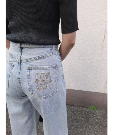 LMロゴセミワイドデニムパンツ
