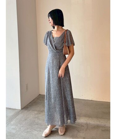 フローラルカシュクールワンピース