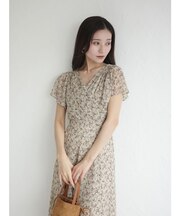 フローラルカシュクールワンピース