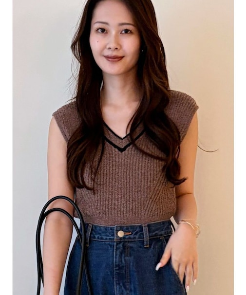 2WAYメランジベストニットプルオーバー