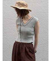 2WAYメランジベストニットプルオーバー