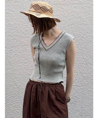 2WAYメランジベストニットプルオーバー