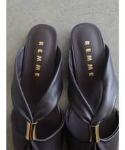 【REMME】ギャザーフラットサンダル