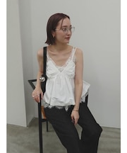【WEB限定カラーあり】レースレイヤードランジェリーチュニック
