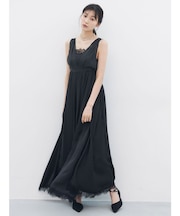 LADYレーストリミングレイヤードドレス
