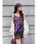 レーストリムデザインヘムサテンキャミトップス