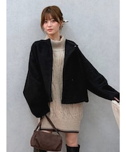 【WEB限定カラーあり】ボアブルゾン