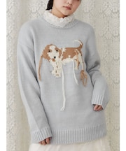 vintage like dogニット