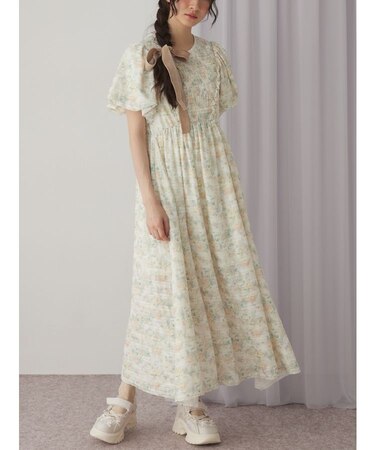 vintage flowerワンピース