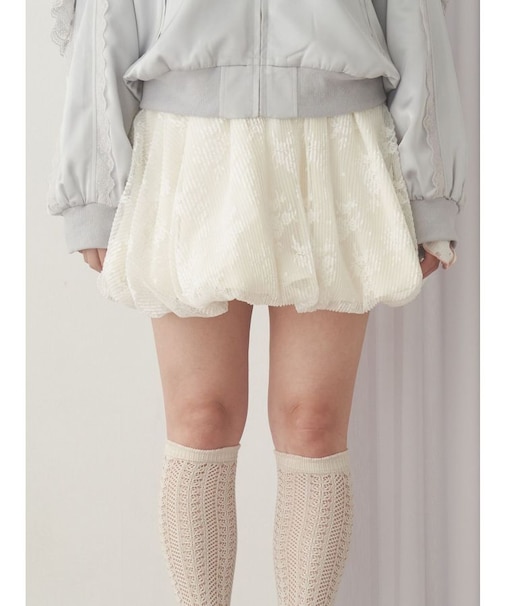 レースバルーンミニスカート