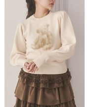 bear shaggy knit tops