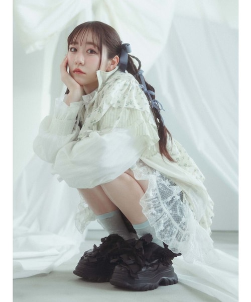 【試着のみ】merry jenny ribbon ribbon パンプス merry jenny（メリージェニー）の「ribbon ribbonパンプス