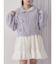 お花咲いたzipニットカーディガン