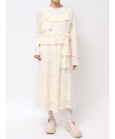 レースティアードキャミワンピース