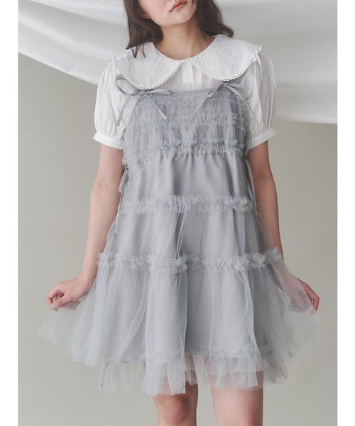 merry jenny チュールコルセットミニワンピース　ブラック merry jenny ワンピース チュールコルセットミニワンピース