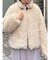 poodle collar fakefur coat