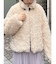 poodle collar fakefur coat