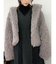 poodle collar fakefur coat