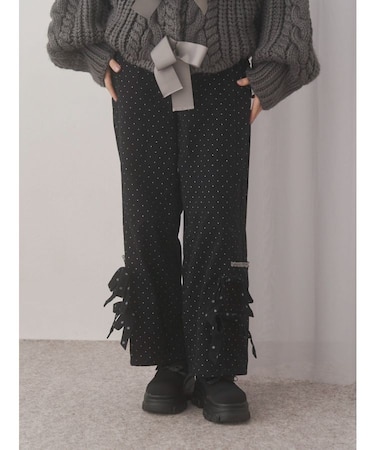 lulu dot ribbon pants