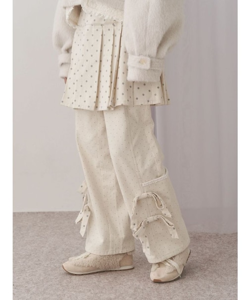 lulu dot ribbon pants