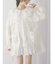 フリルフリルレースジャケット