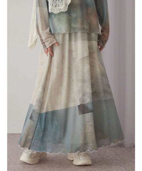 【merry jenny】dreamingメッシュフレアスカート dreamingメッシュフレアスカート｜メリージェニーの通販｜&mall