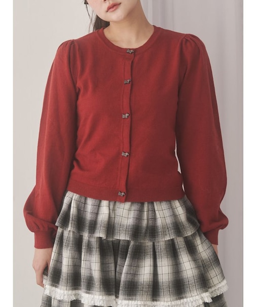 terrier button knit cardigan