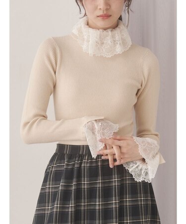 レースリブニット