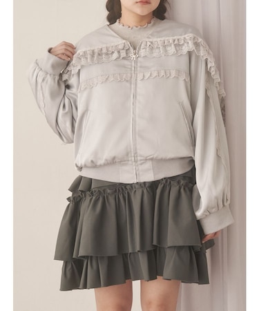 ribbonセーラーサテンブルゾン