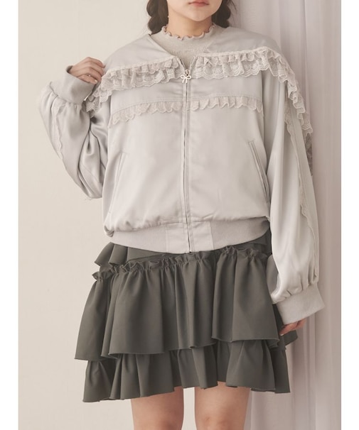 ribbonセーラーサテンブルゾン