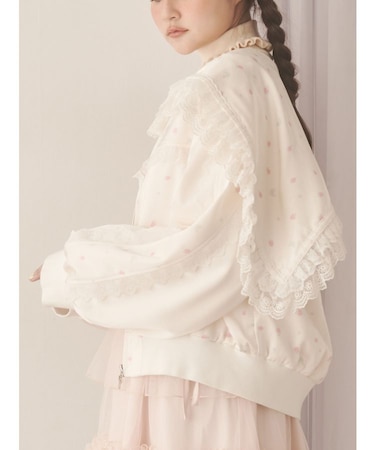 ribbonセーラーサテンブルゾン