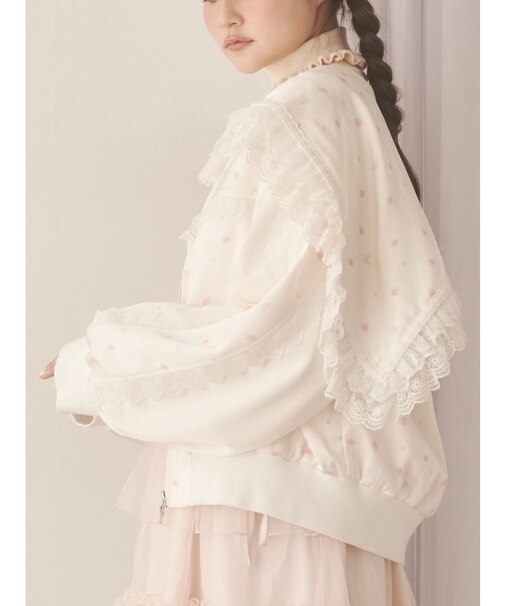 ribbonセーラーサテンブルゾン